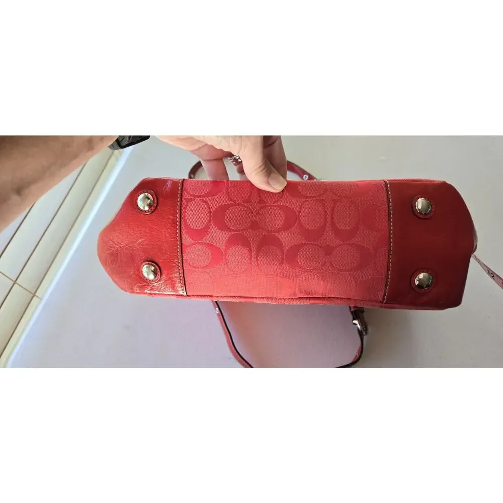 COACH Y2K Vintage Signature East West Gallery Shoulder Bag Vibrant Red